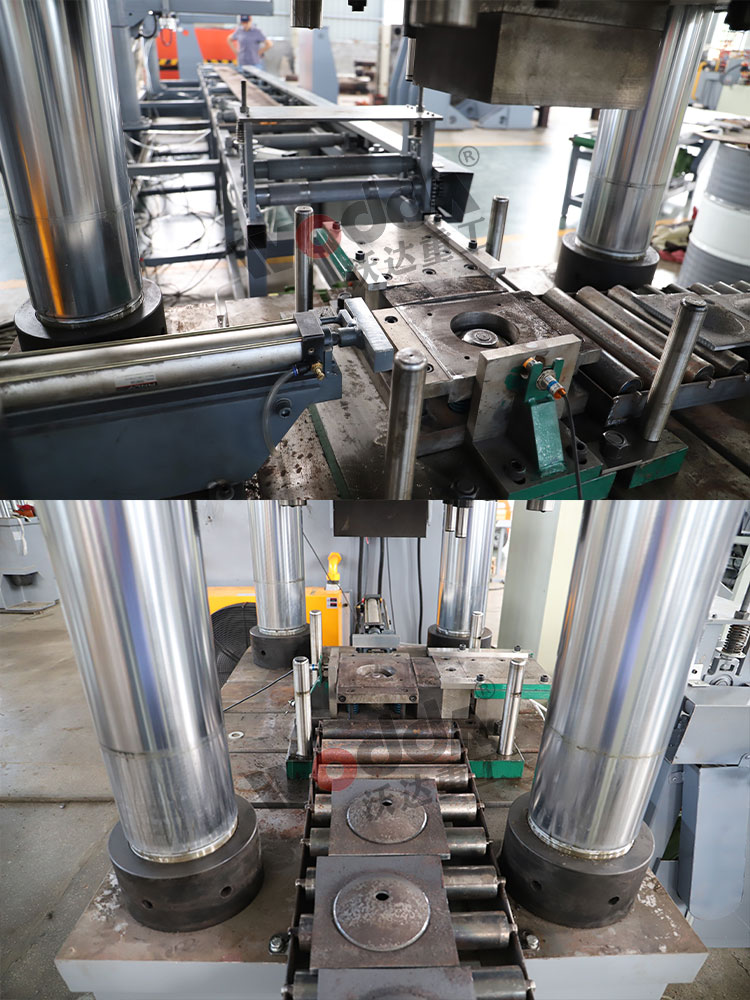 630噸四柱液壓機沖壓錨杆托盤細節 630噸四柱液壓機沖壓錨杆托盤細節